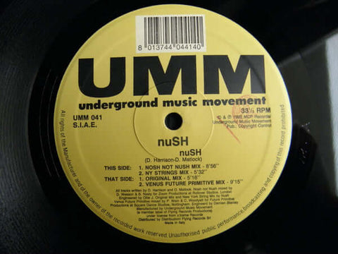 Nush - Nush - Nush : Nush (12") is available for sale at our shop at a great price. We have a huge collection of Vinyl's, CD's, Cassettes & other formats available for sale for music lovers - UMM - UMM - UMM - UMM - Vinyl Record