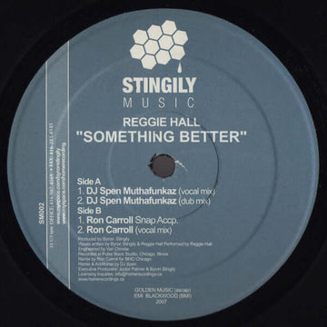 Reggie Hall - Something Better - Reggie Hall : Something Better (12