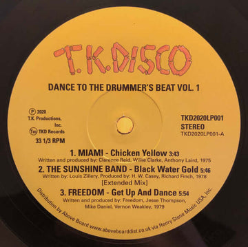 Various - Dance To The Drummer's Beat (Block Party Jams And Breakbeats From The TK Disco Vaults) (Vol. 1) - Artists Various Genre Disco, Funk, Soul Release Date 1 Jan 2020 Cat No. TKD2020LP001 Format 2 x 12