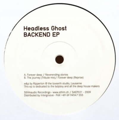 Headless Ghost - Backend EP - Headless Ghost : Backend EP (12", EP) is available for sale at our shop at a great price. We have a huge collection of Vinyl's, CD's, Cassettes & other formats available for sale for music lovers - Sthlmaudio Recordings - Sth - Vinyl Record