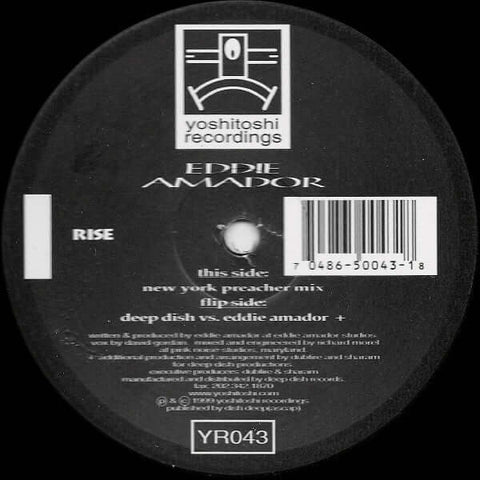 Eddie Amador - Rise - Eddie Amador : Rise (12") is available for sale at our shop at a great price. We have a huge collection of Vinyl's, CD's, Cassettes & other formats available for sale for music lovers - Yoshitoshi Recordings - Yoshitoshi Recordings - - Vinyl Record