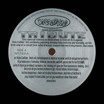 Terrence Parker ‎– Tribute - Artists Terrence Parker Genre House, Disco Release Date 18 February 2022 Cat No. INT-7000 Format 12