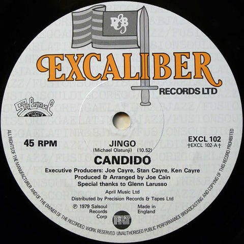 Candido - Jingo - Candido : Jingo (12", Single) is available for sale at our shop at a great price. We have a huge collection of Vinyl's, CD's, Cassettes & other formats available for sale for music lovers - Excaliber Records Ltd.,Salsoul Records - Excali - Vinyl Record