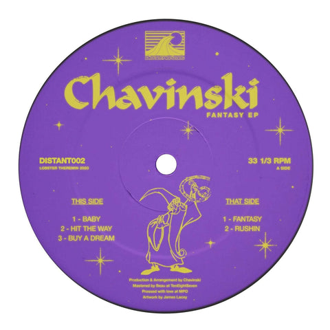 Chavinski - Fantasy EP (Vinyl) Coco Bryce summons his Chavinsky alias for a bass-heavy mystical journey through garage, house and 2-step with a sublime 5 track EP for Distant Horizons. Ocean-depth subs underpin this EP as a heavy dose of UKG is thread thr - Vinyl Record