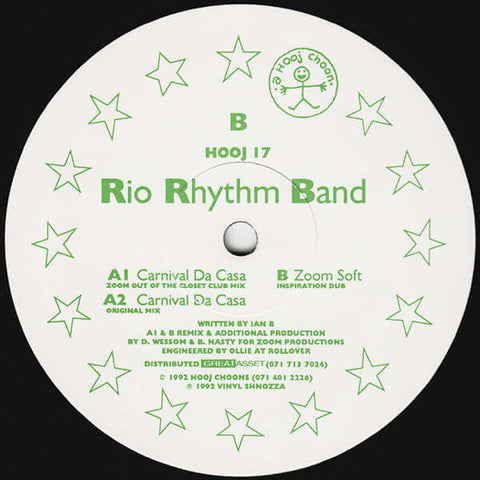 Rio Rhythm Band - Carnival Da Casa - Rio Rhythm Band : Carnival Da Casa (12") is available for sale at our shop at a great price. We have a huge collection of Vinyl's, CD's, Cassettes & other formats available for sale for music lovers - Hooj Choons - Hoo - Vinyl Record
