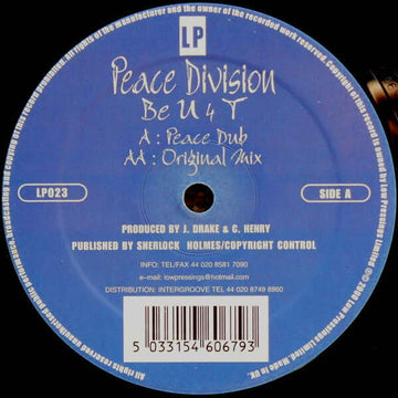 Peace Division - Be U 4 T - Peace Division : Be U 4 T (12