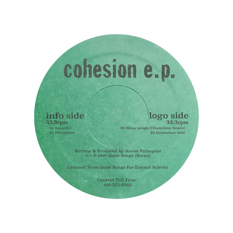 Aaron Palmquist - Cohesion - Aaron Palmquist - Cohesion EP (Vinyl) - Nathan Micay is pleased to present the next re-issue on Eternal Schvitz: Aaron Palmquist - Cohesion EP. As a mainstay of the Canadian underground rave scene during the 90’s... - Eternal - Vinyl Record
