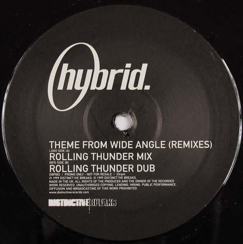 Hybrid - Theme From Wide Angle (Remixes) - Hybrid : Theme From Wide Angle (Remixes) (12", Promo, Bla) is available for sale at our shop at a great price. We have a huge collection of Vinyl's, CD's, Cassettes & other formats available for sale for music lo - Vinyl Record