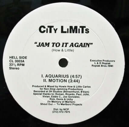 How & Little - Jam To It Again - How & Little : Jam To It Again (12", Promo) is available for sale at our shop at a great price. We have a huge collection of Vinyl's, CD's, Cassettes & other formats available for sale for music lovers - City Limits - City - Vinyl Record