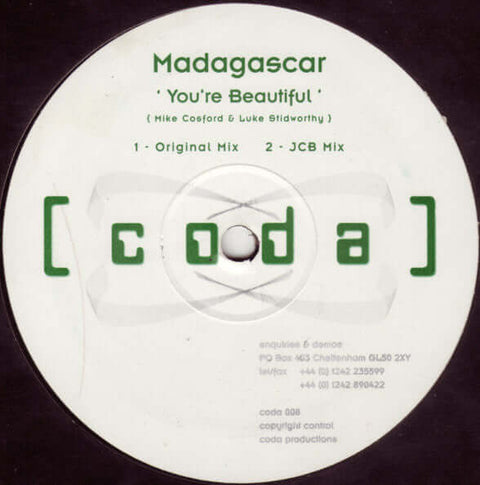 Madagascar - You're Beautiful - Madagascar : You're Beautiful (12") is available for sale at our shop at a great price. We have a huge collection of Vinyl's, CD's, Cassettes & other formats available for sale for music lovers - Coda Recordings - Coda Reco - Vinyl Record