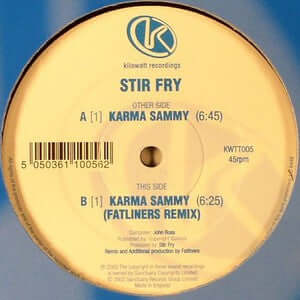 Stir Fry - Karma Sammy - Stir Fry : Karma Sammy (12") is available for sale at our shop at a great price. We have a huge collection of Vinyl's, CD's, Cassettes & other formats available for sale for music lovers - Kilowatt Recordings - Kilowatt Recordings - Vinyl Record