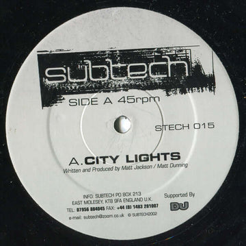 Subtech - City Lights / Driv'in In Your Mind - Subtech : City Lights / Driv'in In Your Mind (12