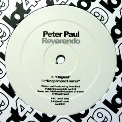 Peter Paul - Reverendo - Peter Paul : Reverendo (12") is available for sale at our shop at a great price. We have a huge collection of Vinyl's, CD's, Cassettes & other formats available for sale for music lovers - Lot49 - Lot49 - Lot49 - Lot49 - Vinyl Record