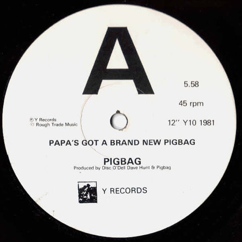 Pigbag - Papa's Got A Brand New Pigbag - Pigbag : Papa's Got A Brand New Pigbag (12", Single) is available for sale at our shop at a great price. We have a huge collection of Vinyl's, CD's, Cassettes & other formats available for sale for music lovers - Y - Vinyl Record