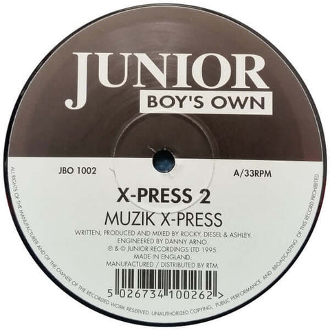 X-Press 2 - Muzik X-Press / London X-Press - X-Press 2 : Muzik X-Press / London X-Press (12") is available for sale at our shop at a great price. We have a huge collection of Vinyl's, CD's, Cassettes & other formats available for sale for music lovers - J - Vinyl Record