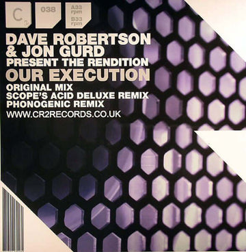 Dave Robertson & Jon Gurd Present The Rendition - Our Execution - Dave Robertson & Jon Gurd Present The Rendition : Our Execution (12