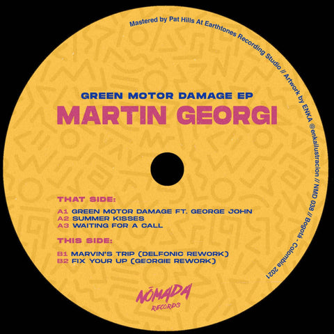 Martin Georgi - 'Motor City Damage' Vinyl - Artists Martin Georgi Genre Tech House, Minimal Release Date 25 Nov 2022 Cat No. NMD038 Format 12" Vinyl - Nomada Records - Vinyl Record