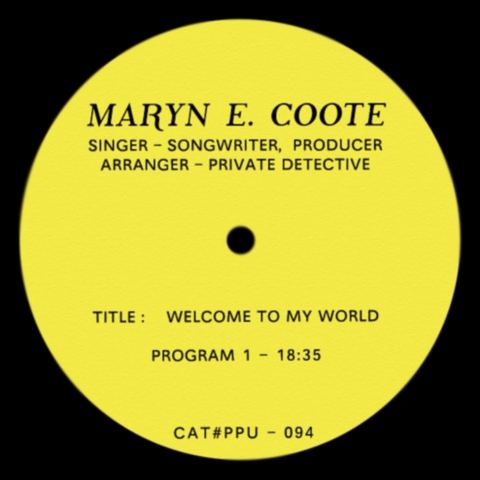 Maryn E Coote - Welcome To My World - Super soulful new PPU from Maryn Coote - Vinyl, LP, Album - Peoples Potential Unlimited - Peoples Potential Unlimited - Vinyl Record