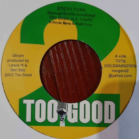 Too Good Allstars - Sticky Funk / Funky Pigeon - Artists Too Good Allstars Genre Reggae, Dub Release Date 21 January 2022 Cat No. MBX157 Format 7" Vinyl - Too Good - Too Good - Too Good - Too Good - Vinyl Record