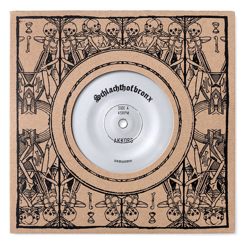 chlachthofbronx - Akkord / Shell ft Doubla J (Vinyl) Shlachthofbronx - Akkord / Shell ft Doubla J Any fan of genre-smashing sound system music outta Europe at this point simply must be aware of Schlachthofbronx. Synthesizing bass music traditions and expe - Vinyl Record