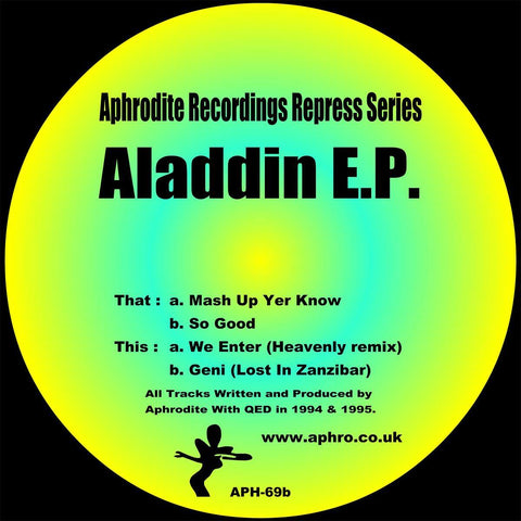 Aphrodite - 'Aladdin' Vinyl - Artists Aphrodite Genre Jungle Release Date 4 Nov 2022 Cat No. APH-69 Format 12" Vinyl - Aphrodite Recordings - Aphrodite Recordings - Aphrodite Recordings - Aphrodite Recordings - Vinyl Record