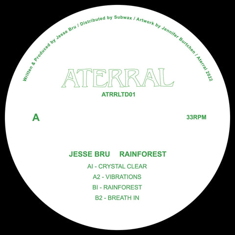 Jesse Bru - Rainforest - Artists Jesse bru Genre House Release Date April 8, 2022 Cat No. ATRRLTD01 Format 12" Vinyl - Aterral - Aterral - Aterral - Aterral - Vinyl Record