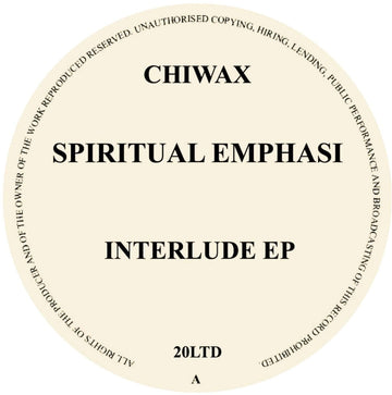 Spiritual Emphasi - Interlude EP (Vinyl) - Spiritual Emphasi - Interlude EP (Vinyl) - CHIWAX proudly presents Spiritual Emphasi - Interlude EP. All we can say is that this record will be a future classic! Vinyl, 12