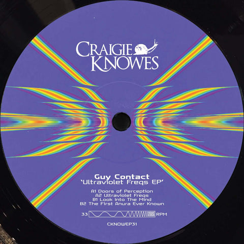 Guy Contact - Ultraviolet Freqs - Artists Guy Contact Genre Techno, Tech House Release Date 4 February 2022 Cat No. CKNOWEP31 Format 12" Vinyl - Craigie Knowes - Craigie Knowes - Craigie Knowes - Craigie Knowes - Vinyl Record