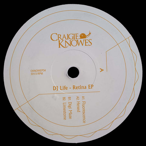 DJ Life - Retina - Artists DJ Life Genre Tech House Release Date 22 April 2022 Cat No. CKNOWEP34 Format 12" Vinyl - Craigie Knowes - Craigie Knowes - Craigie Knowes - Craigie Knowes - Vinyl Record