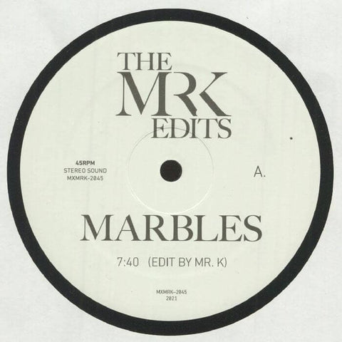 Mr K - Marbles - Mr K - Marbles - The new batch from the bottomless edit archives of Danny Krivit is an uptempo, guitar-heavy excursion into two cuts of danceable rock from opposite sides of a decade. The sound is crisply remastered for club play, and str - Vinyl Record