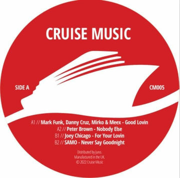 Various - Cruise Music Vinyl Jams Vol 5 - Artists Mark Funk, Danny Cruz Genre House Release Date April 25, 2022 Cat No. CM 005 Format 12
