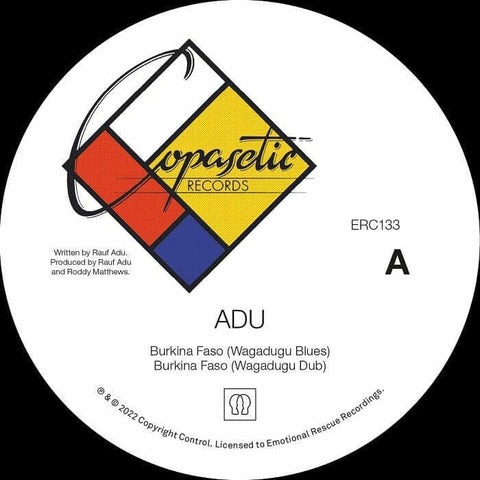 Adu - Burkina Faso - Artists Adu Genre Balearic, Reissue Release Date 20 Jan 2023 Cat No. ERC 133 Format 12" Vinyl - Vinyl Record