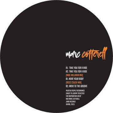 Marc Cotterell - Take A Bump - Artists Marc Cotterell Genre Garage House Release Date 3 Mar 2023 Cat No. RVR 06 Format 12