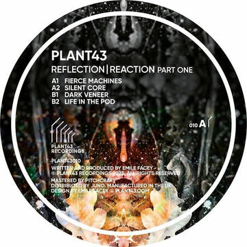 Plant43 - Reflection / Reaction Part One - Artists Plant43 Genre Electro Release Date 12 May 2023 Cat No. PLANT43 010 Format 12