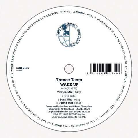 Trance Team - Wake Up - Artists Scorpio Rising Genre Trance Release Date 11 February 2022 Cat No. DIKI2105 Format 12" Vinyl - Diki - Vinyl Record