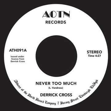 Derrick Cross - Never Too Much (Vinyl) - Derrick Cross - Never Too Much (Vinyl) - Of the many 1000s of reggae versions, Derrick Cross' version of Never Too Much has got to be one of the sweetest. Unfortunately, with a price tag of 500 euros plus, it's a l Vinly Record