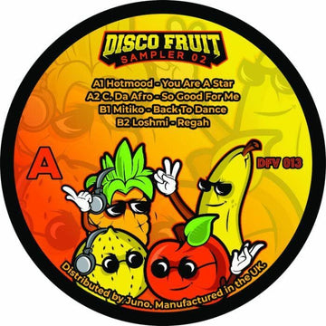 Various - Disco Fruit Sampler 02 (Vinyl) - Various - Disco Fruit Sampler 02 - Second 'Disco Fruit Sampler' release is here. All-star Disco Fruit artists once again : Hotmood, C. Da Afro, Mitiko and Loshmi. Disco Fruit offers up a suitably juicy re-edits, Vinly Record
