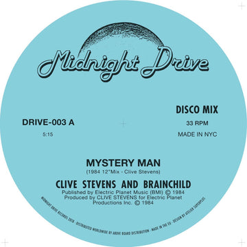Clive Stevens - Mystery Man - Artists Clive Stevens Genre Disco, Reissue Release Date 28 Apr 2023 Cat No. DRIVE003 Format 12