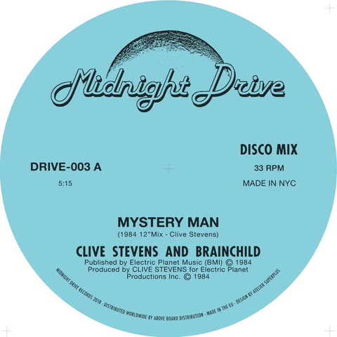 Clive Stevens - Mystery Man - Artists Clive Stevens Genre Disco, Reissue Release Date 28 Apr 2023 Cat No. DRIVE003 Format 12" Vinyl - Midnight Drive - Midnight Drive - Midnight Drive - Midnight Drive - Vinyl Record