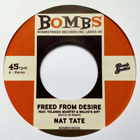 Boca 45 & Nat Tate - Freed From Desire - Artists Boca 45 & Nat Tate Genre Funk, Cover Release Date 24 Feb 2023 Cat No. BOMBSVN006 Format 7" Vinyl - Bombstrikes - Bombstrikes - Bombstrikes - Bombstrikes - Vinyl Record
