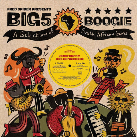 Doctor Rhythm Spirits Rejoice - Big 5 Boogie - Artists Doctor Rhythm Spirits Rejoice Genre Disco, Boogie, Reissue, South Africa Release Date 7 Apr 2023 Cat No. VOOM001 Format 12" Vinyl - Voom Voom Records - Voom Voom Records - Voom Voom Records - Voom Voo - Vinyl Record