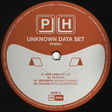 Various - Unknown Data Set Artists Various Genre Techno, House, Breaks Release Date 1 Jan 2018 Cat No. PHZ001 Format 12