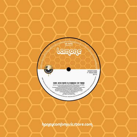 Lamone - Girl You Need A Change Of Mind - Artists Lamone Genre Deep House, Soul Release Date 1 Jan 2020 Cat No. HCM1047 Format 7" Vinyl - Honeycomb Music - Vinyl Record