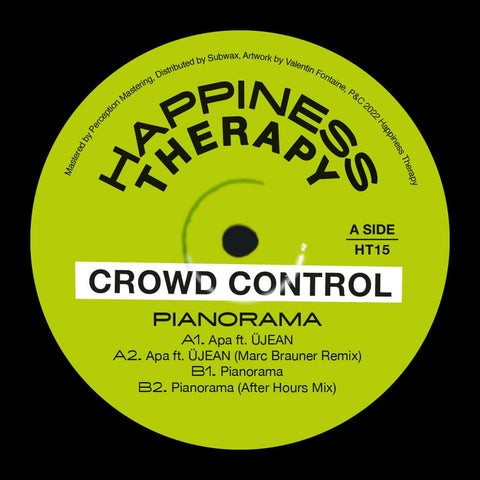 Crowd Control - 'Pianorama' Vinyl - Artists Crowd Control Marc Brauner Genre Deep House Release Date 3 Feb 2023 Cat No. HT15 Format 12" Vinyl - Happiness Therapy - Happiness Therapy - Happiness Therapy - Happiness Therapy - Vinyl Record