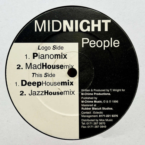Midnight People - Midnight People - Artists Midnight People Genre Deep House Release Date 1 Jan 1996 Cat No. MC 001 Format 12" Vinyl - M-Chime Records - M-Chime Records - M-Chime Records - M-Chime Records - Vinyl Record