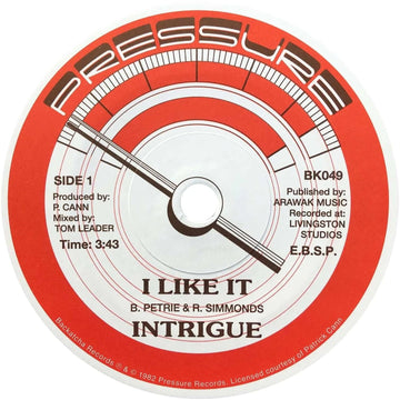Intrigue - 'I Like It' Vinyl - Artists Intrigue Genre Boogie-Funk Release Date 27 May 2022 Cat No. BK049 Format 7