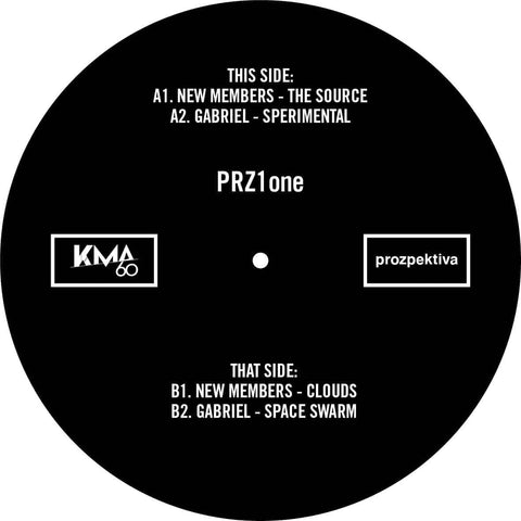 New Members / Gabriel - PRZ1one EP - Prozpektiva launches with the aim of shining light on new and up & coming artists. We start with one of our favourite producers the past year or two in New Members and a brand new kid on the block who will do many cool - Vinyl Record