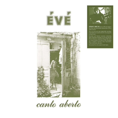 Évé - Canto Aberto LP - Évé - Canto Aberto LP (Vinyl) - Everaldo Marcial aka Évé, born in 1951 and raised in Sao Paulo, fled the Brasilian dictatorship in 1974 to settle in France. Canto Aberto, originally released on the Free Lance label in 1979, is his - Vinyl Record