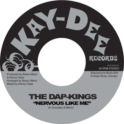 The Dap-Kings - Nervous Like Me - Artists The Dap-Kings Genre Funk, Breaks Release Date 10 Mar 2023 Cat No. KD003 Format 7" Vinyl - Kay-Dee Records - Kay-Dee Records - Kay-Dee Records - Kay-Dee Records - Vinyl Record