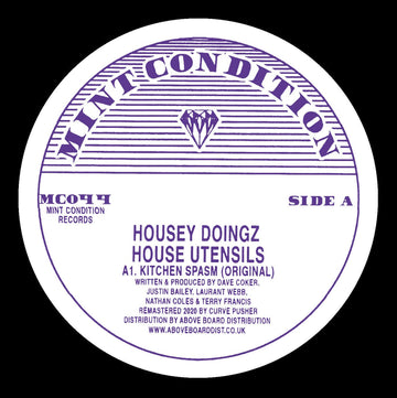 Housey Doingz - House Utensils (Vinyl) - Mint Condition continue their mission excavating the outer fringes of classic House and Techno. More wicked and masterful Tech-house runnings from the HD mob, originally released at the turn of the millenium on Lon Vinly Record